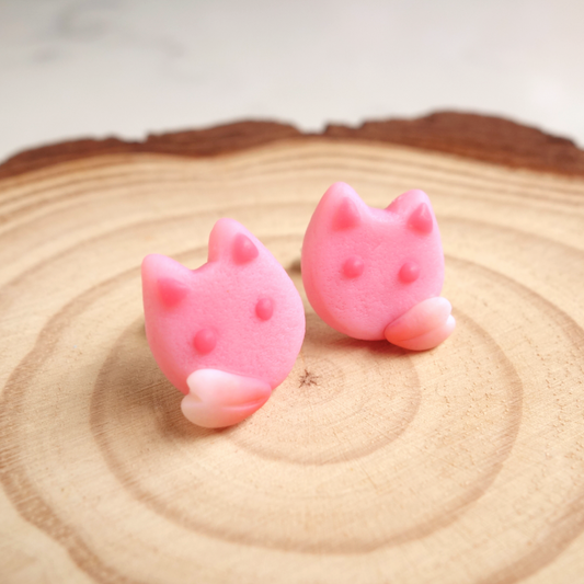 Sakura Cat Cookie Ear Studs