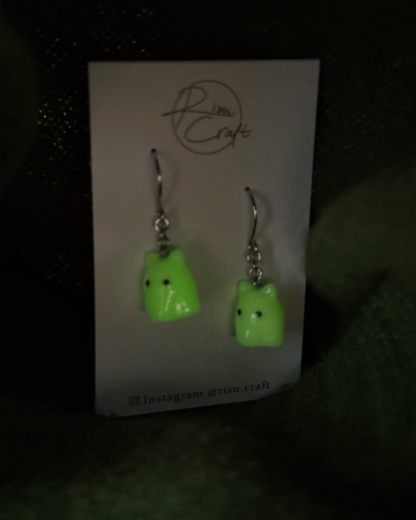Cat Ghost Earrings