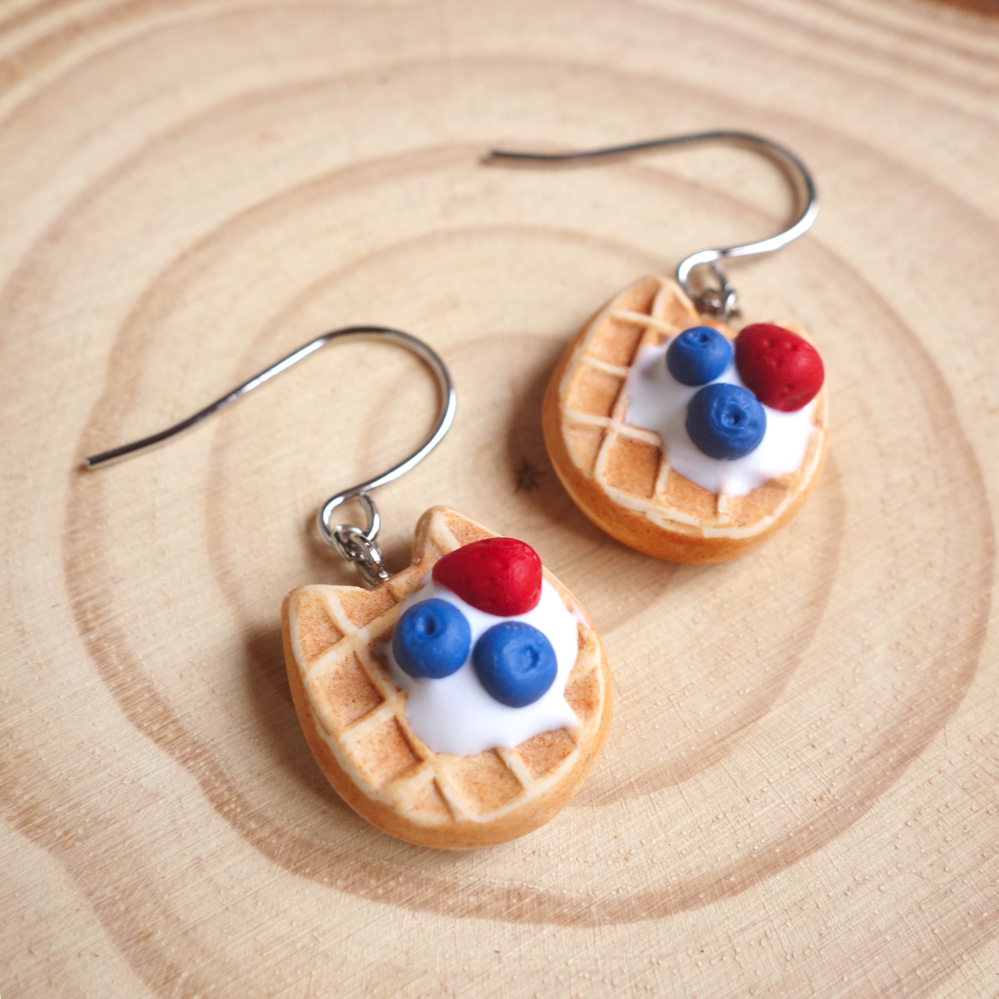 Cat Waffle Earrings [Made-to-Order]