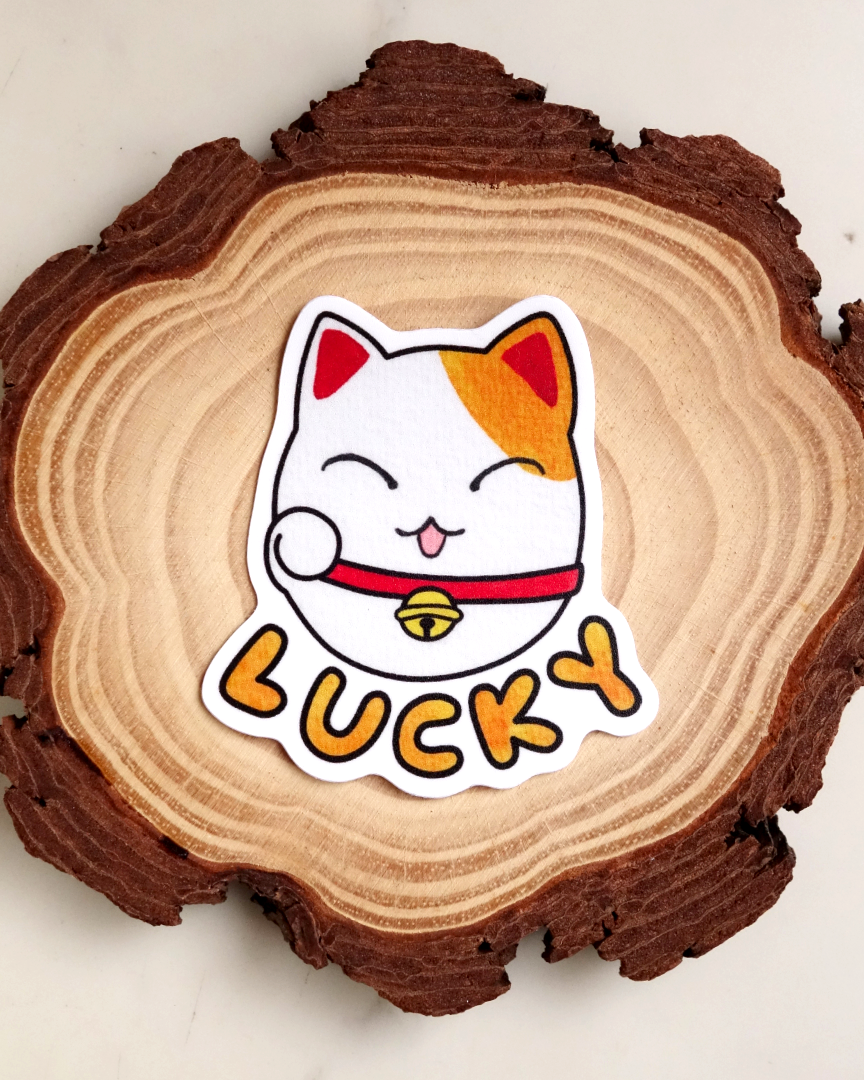 Maneki Neko Sticker – Risu.Craft